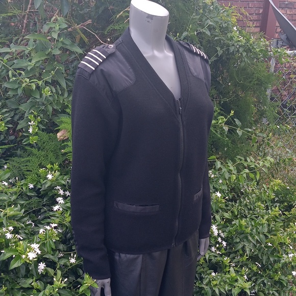 CREW OUTFITTERS UNISEX V-NECK POLAR ZIP FLEECE LINED "COMMANDO" SWEATER - Picture 11 of 17